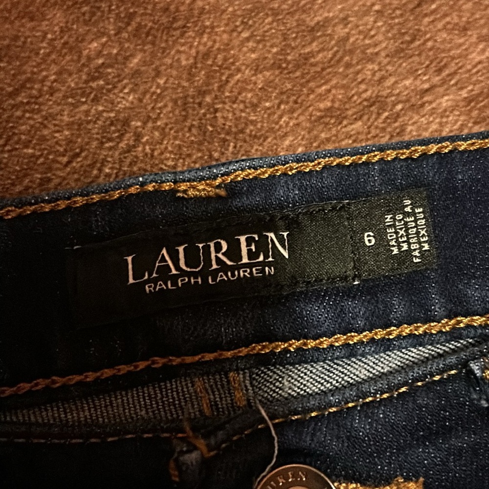 Lauren Ralph Lauren Black Label Womens Size 6 Skinny Jeans Ankle Dark Wash - Picture 6 of 6